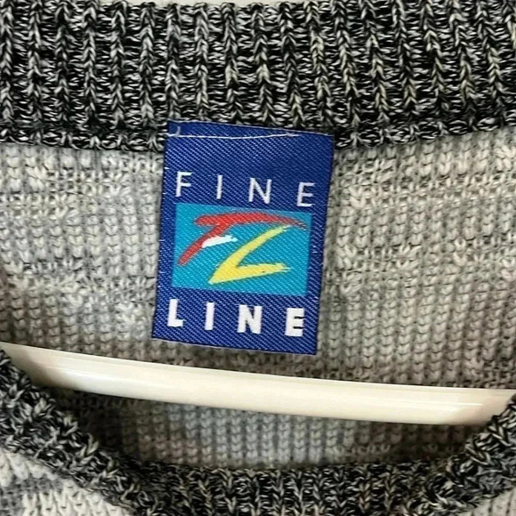 [2XL]Vintage Fine Line Men Aztec Geo  Pattern Knit Men Sweater - Picture 2 of 8